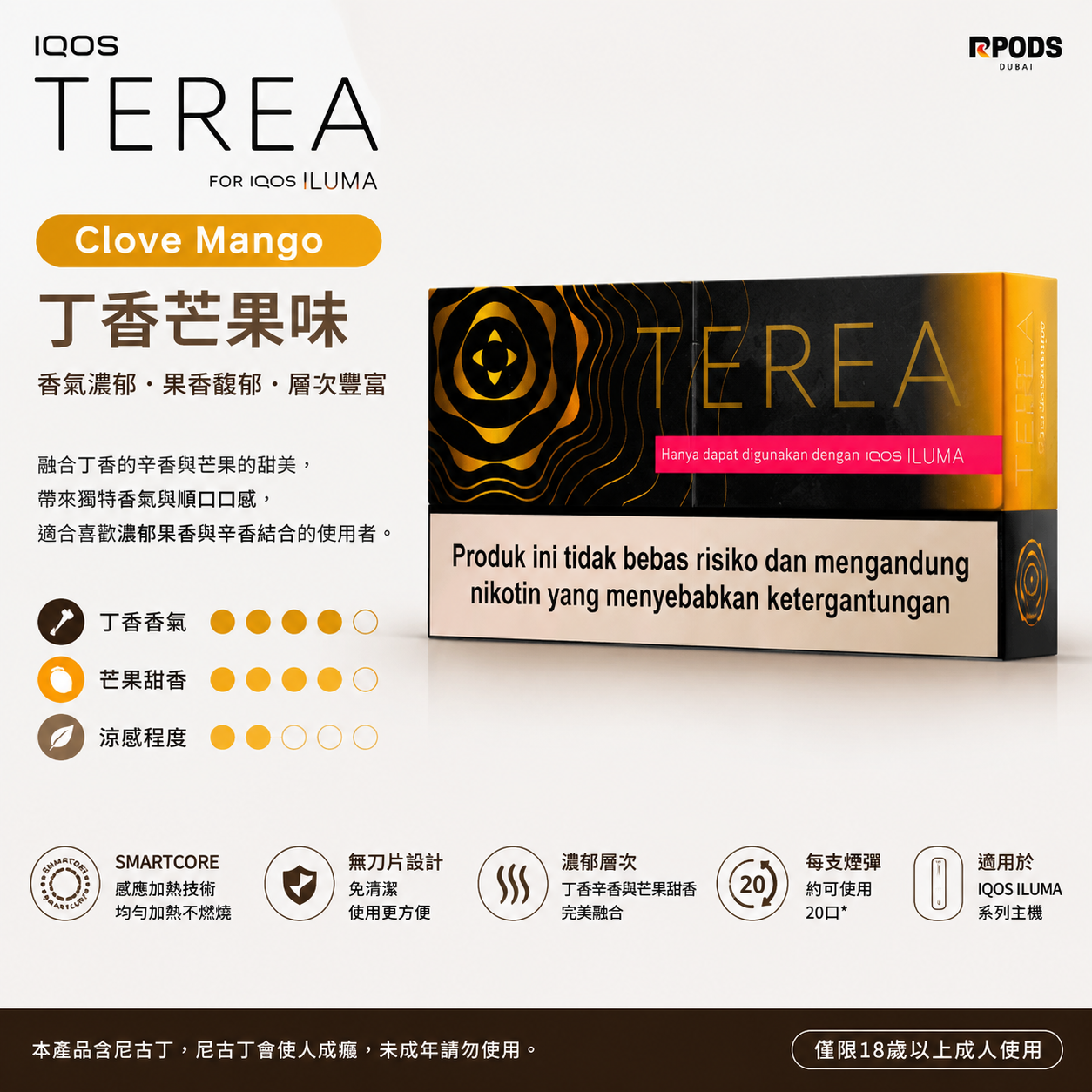 TEREA煙彈 IQOS ILUMA 專用 亞T丁香芒果加熱菸彈