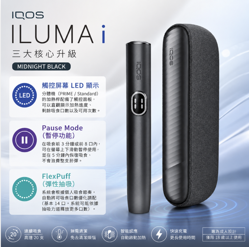 【午夜黑】IQOS主機 IQOS ILUMA I加熱煙 TEREA煙彈專用